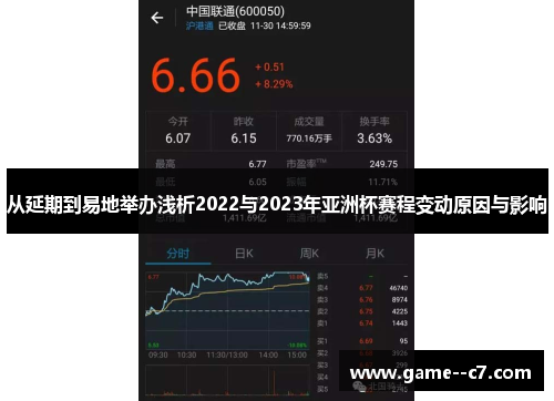 从延期到易地举办浅析2022与2023年亚洲杯赛程变动原因与影响